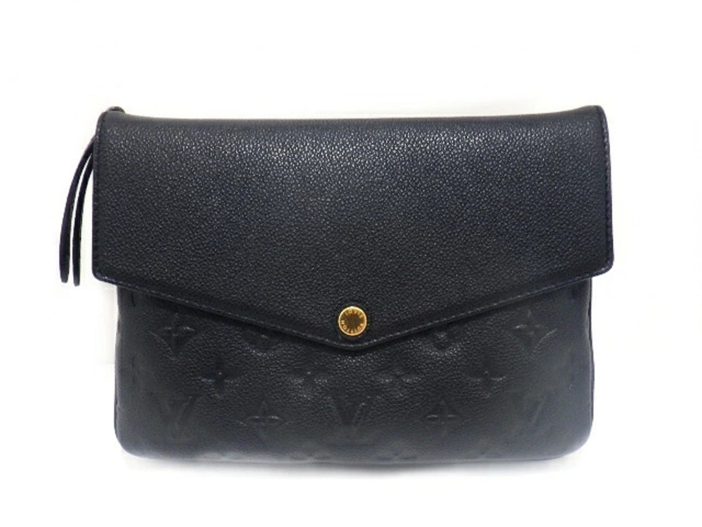LOUIS VUITTON Twice Shoulder Bag Monogram Empreinte Noir Black